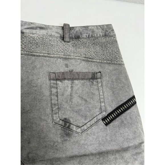 Rare Elisa Cavaletti Avant Garde Denim Bohemian Skirt Zipper Size M See Notes - Picture 12 of 13